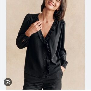 Sezane Rosine Silk Blouse